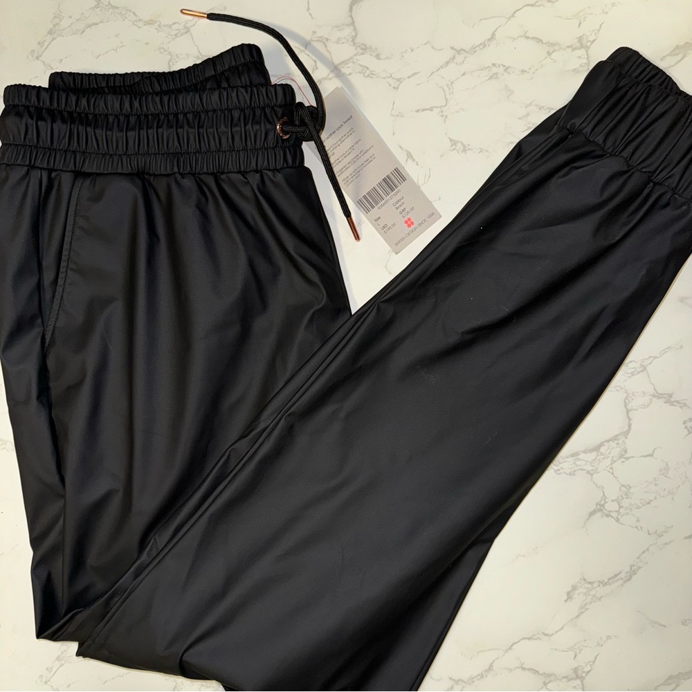 Sweaty Betty Danca Leather Look Sweat Pants